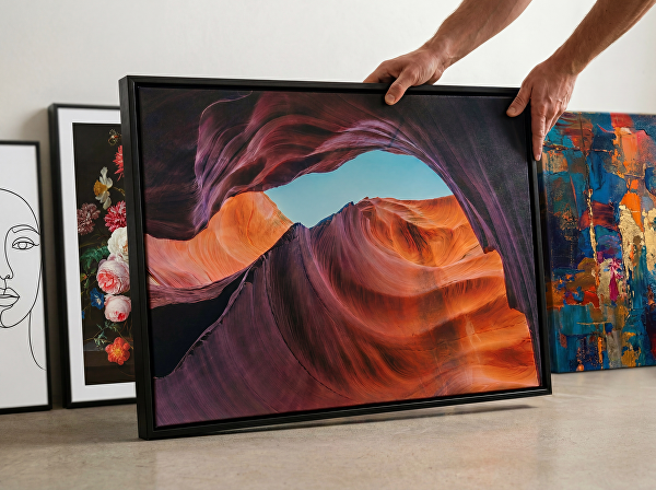 Mooi ingelijst fotopaneel met houten baklijst | Visual Impact